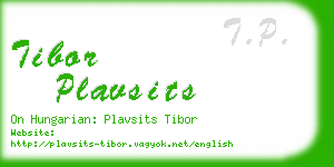 tibor plavsits business card